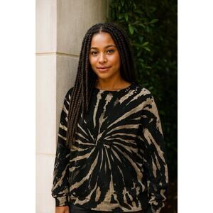 Dari Reverse Tie Dye Oversized Sweatshirt Medium Whimsygoth Witchy Grunge Goth